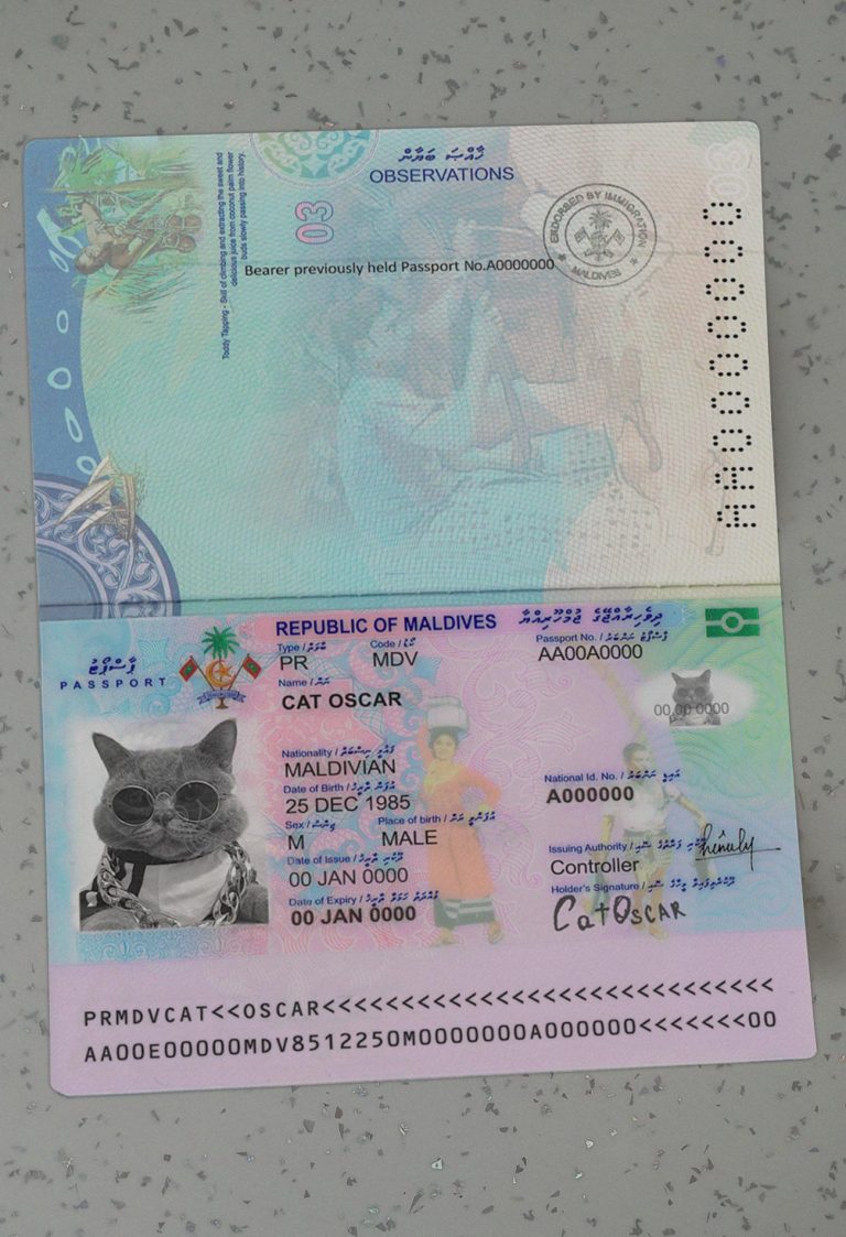 Maldives-Passport-Template