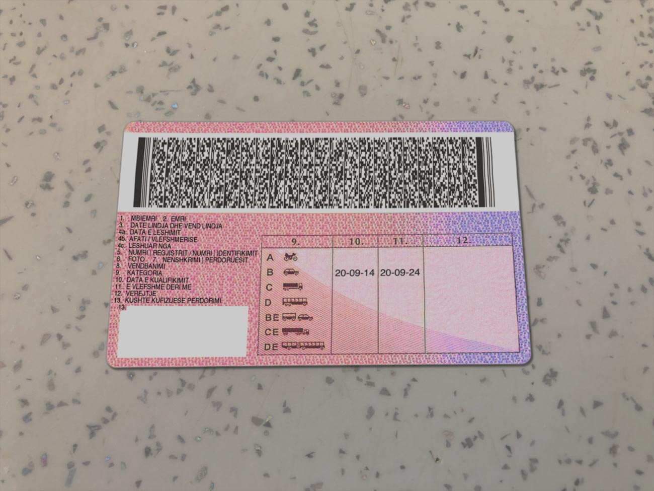 Albania PSD Driver License