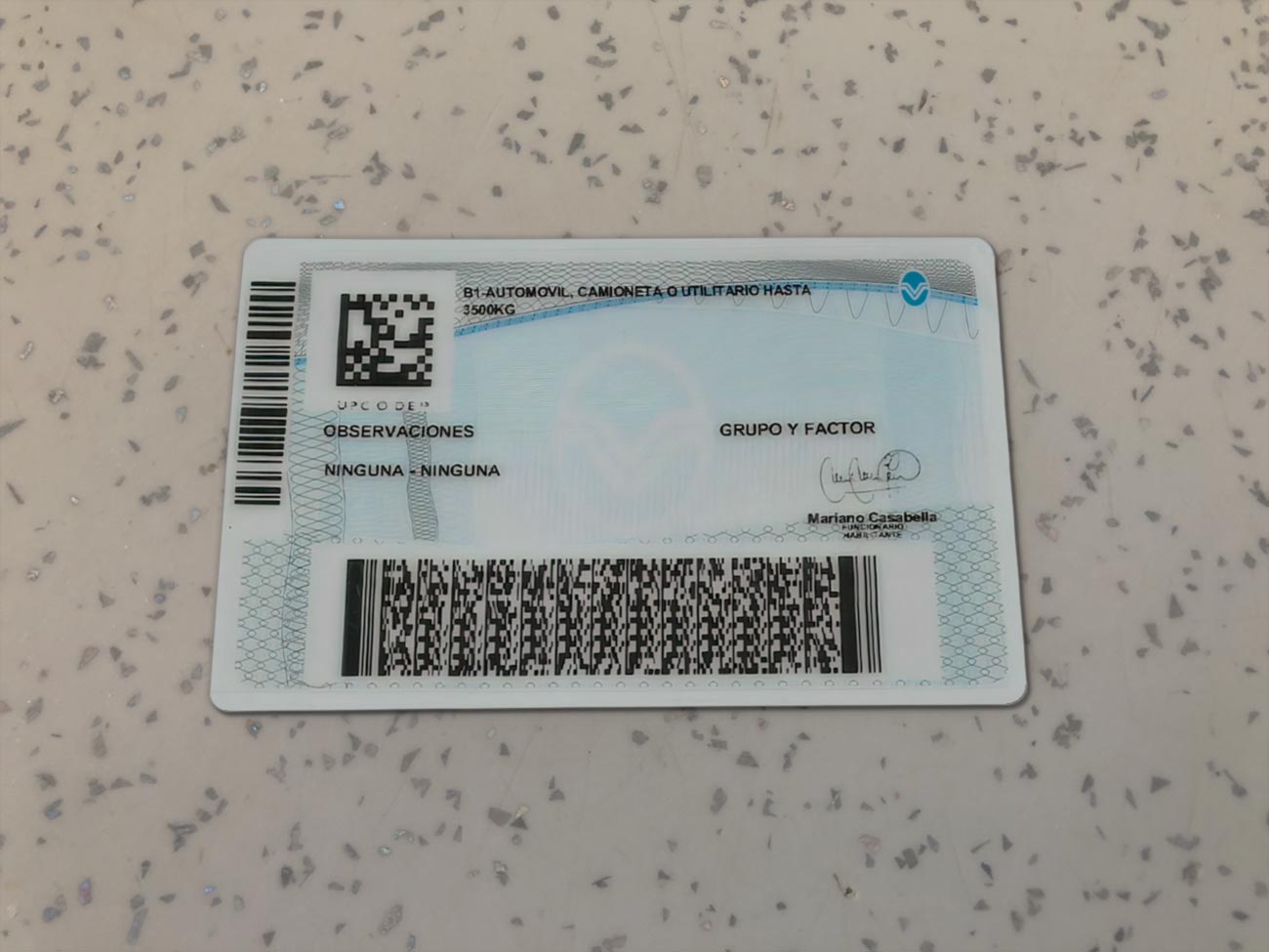 Argentina Driver License PSD Template