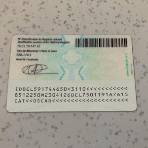 Belgium Identity Card
