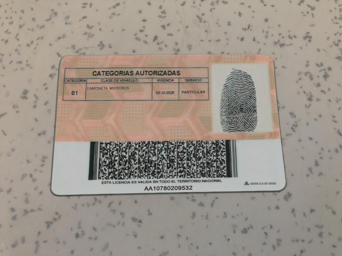 Columbia-Driver-License-Template-