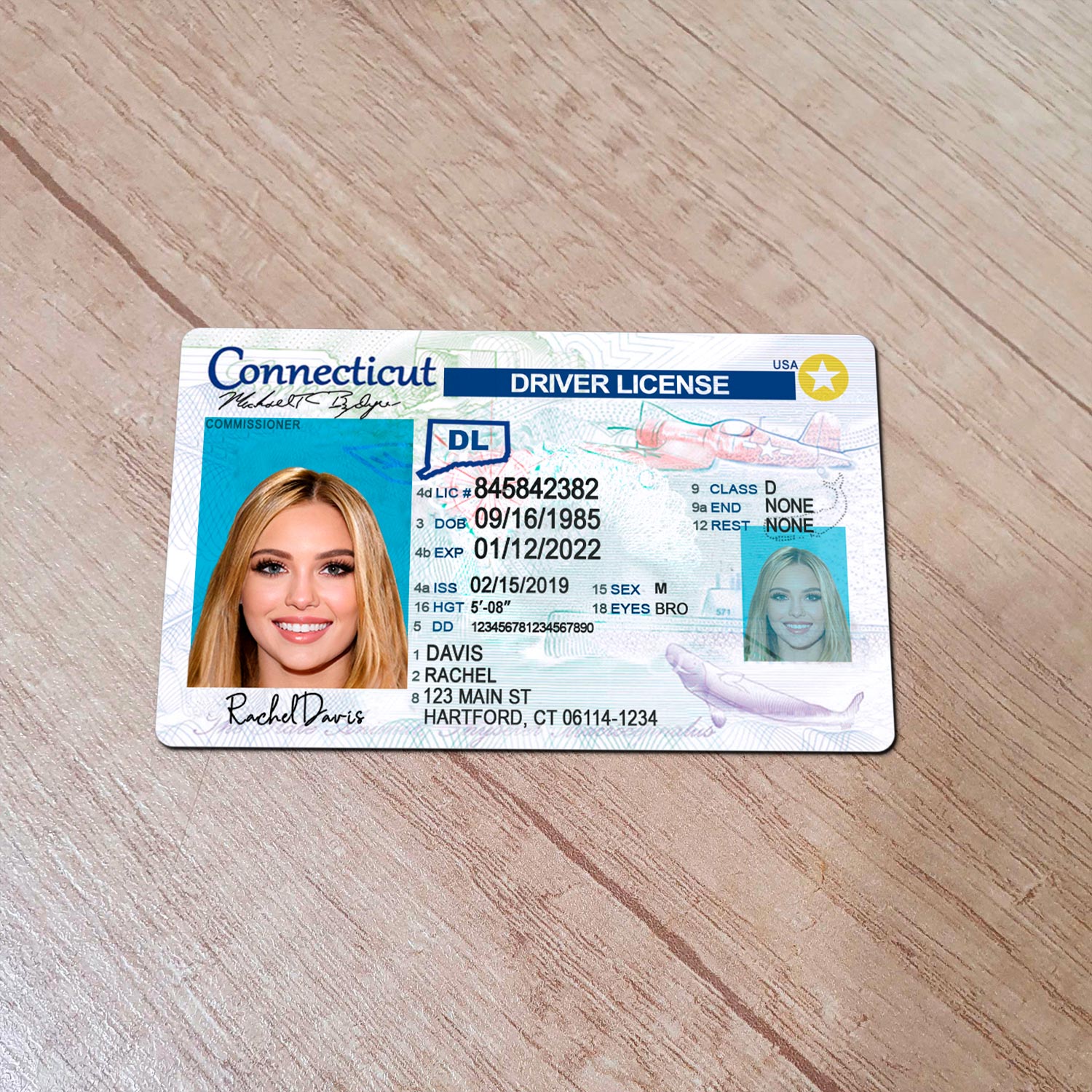 Connecticut-Driver-License-Template