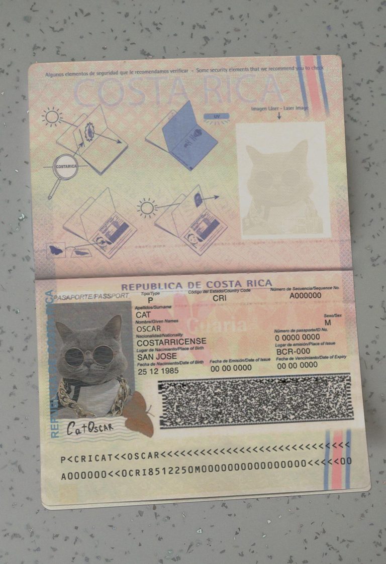 Costa-Rica-Passport-Template