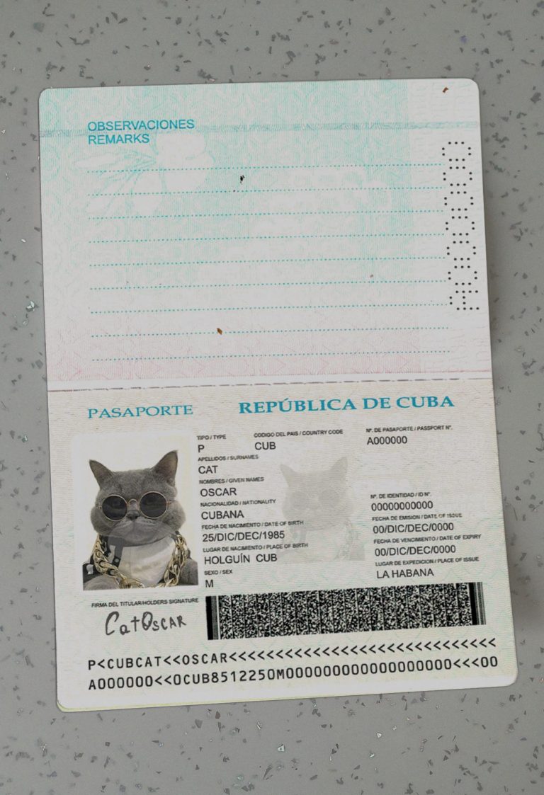 Cuba-Passport-Template