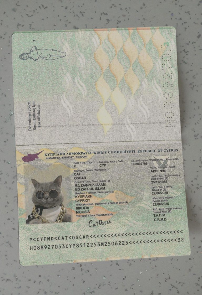 Cyprus-Passport-Template