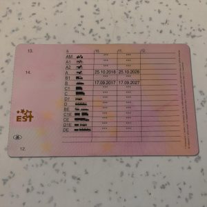 Estonia Driver License PSD Template