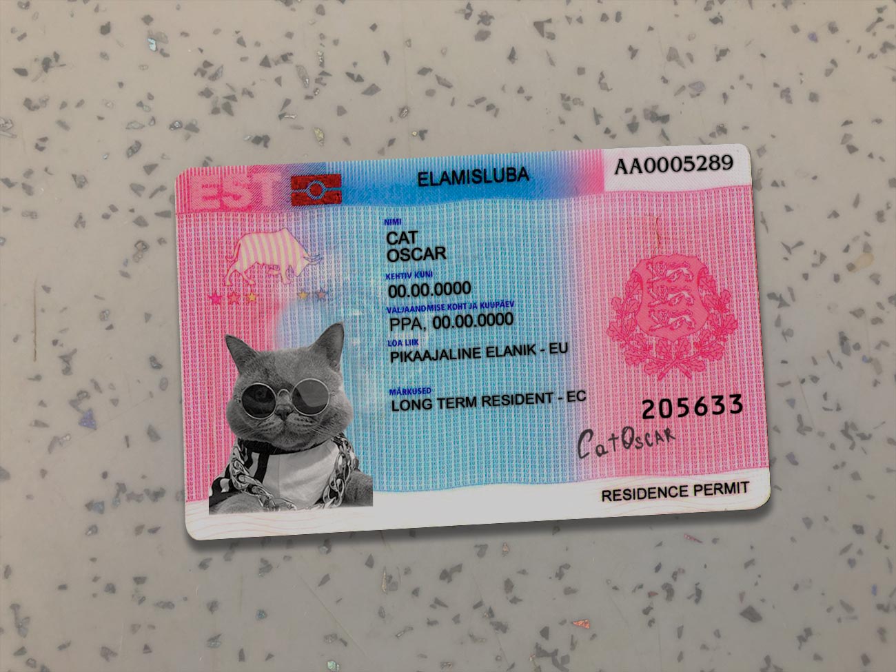 Estonia Residence Permit PSD Template