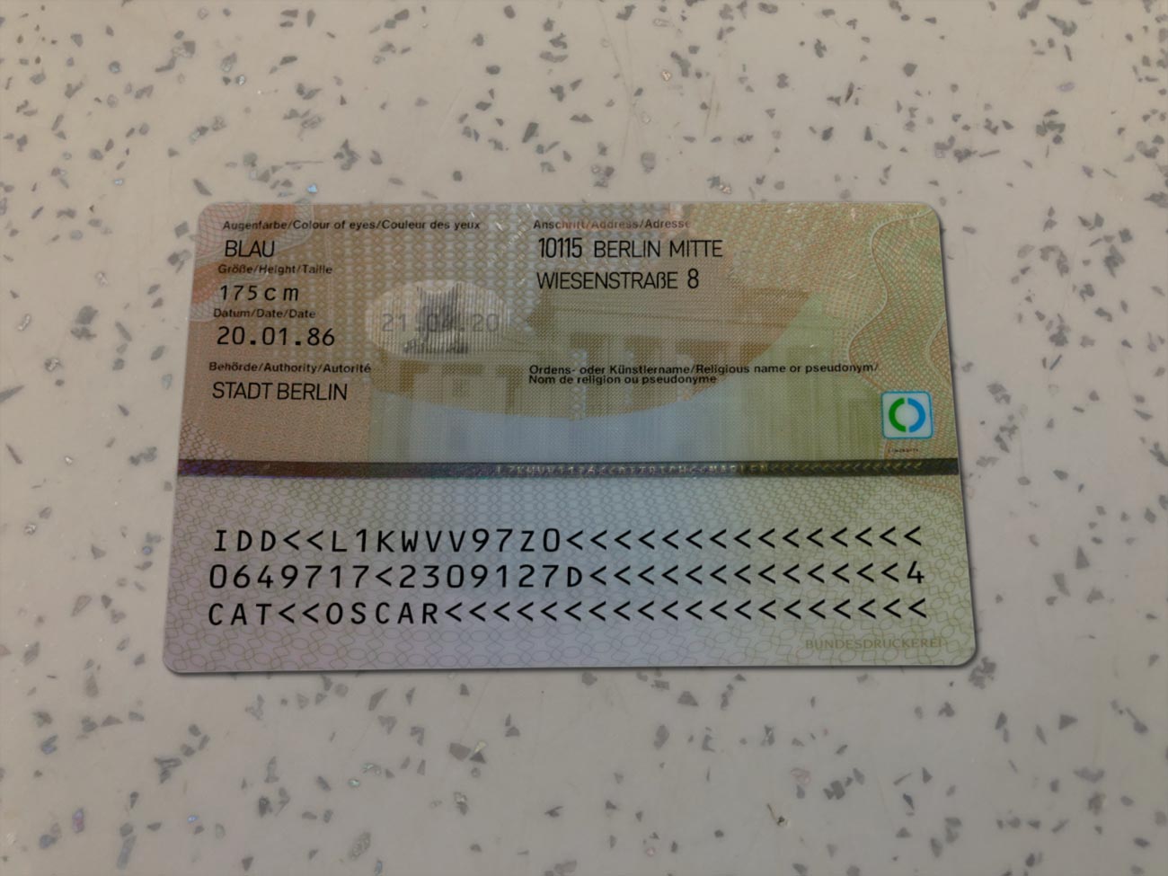 Germany Old Identity Card