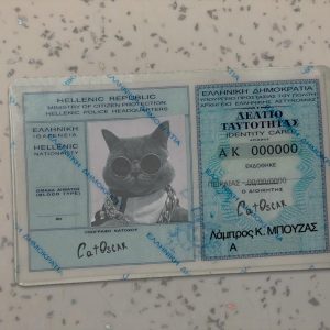 Greece Identity Card Template