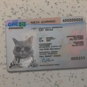 Greece Resident Card PSD Template