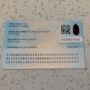Hungary dentity Card