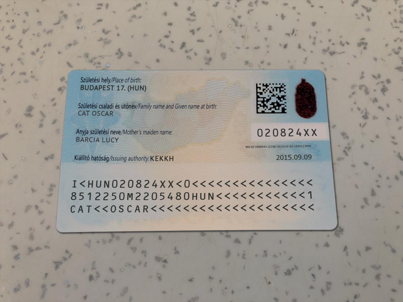 Hungary dentity Card