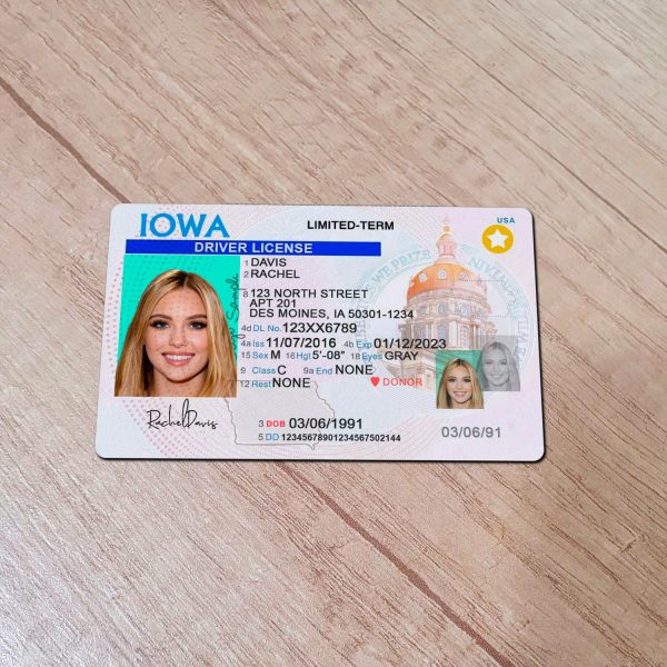 Iowa-Driver-License-Template