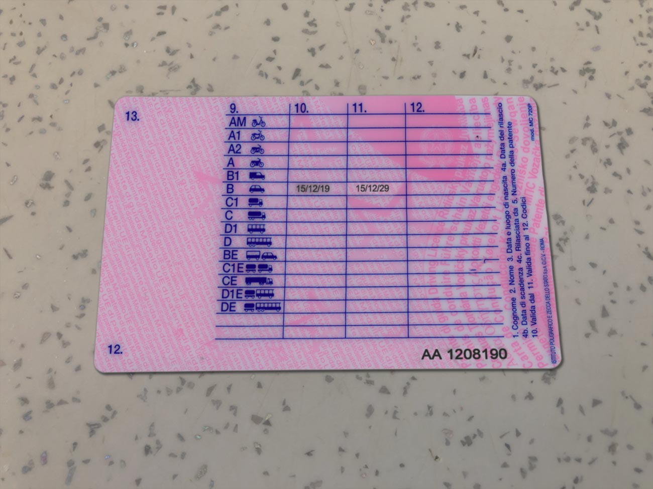 Italy-Driver-License-Template-