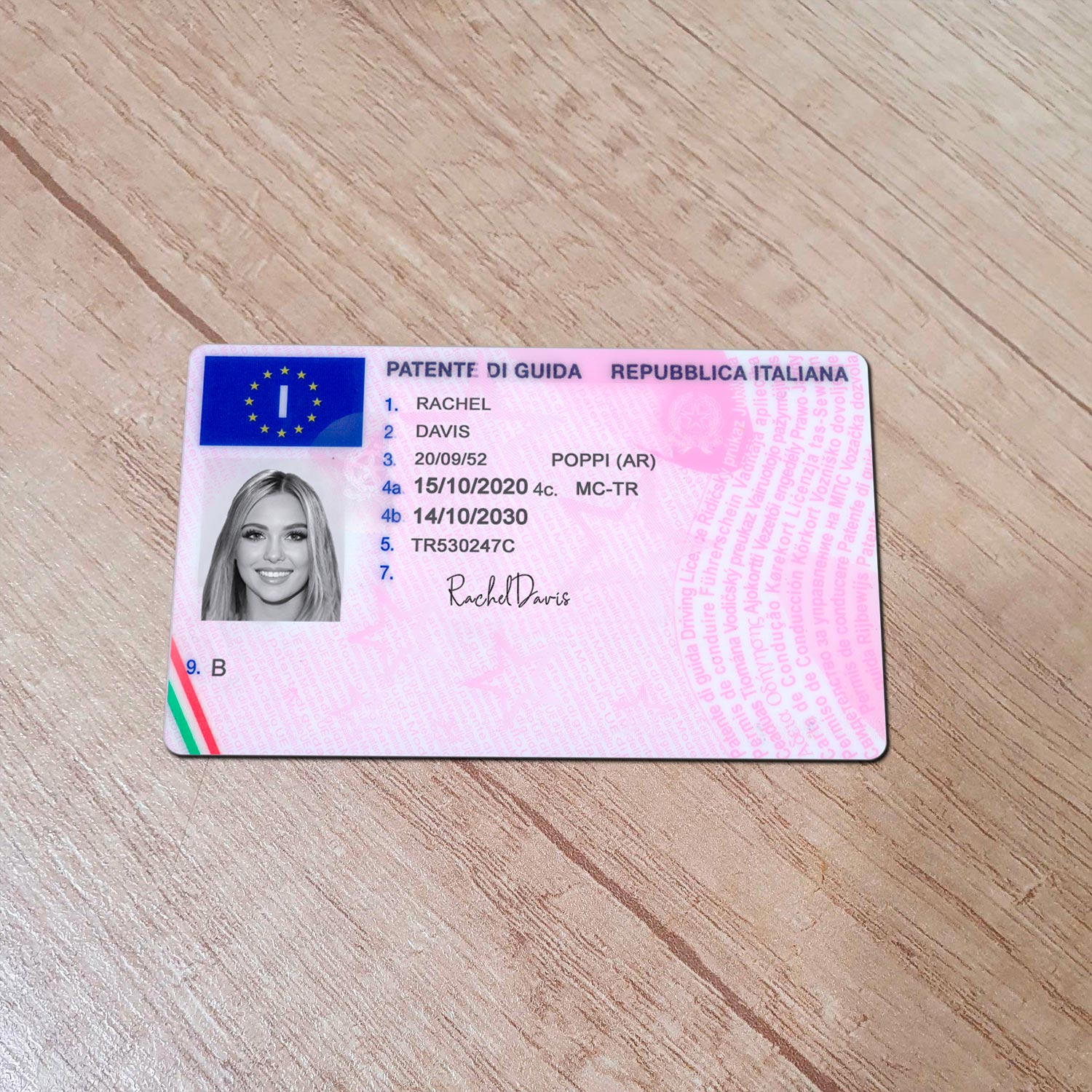 Italy-Driver-License-Template