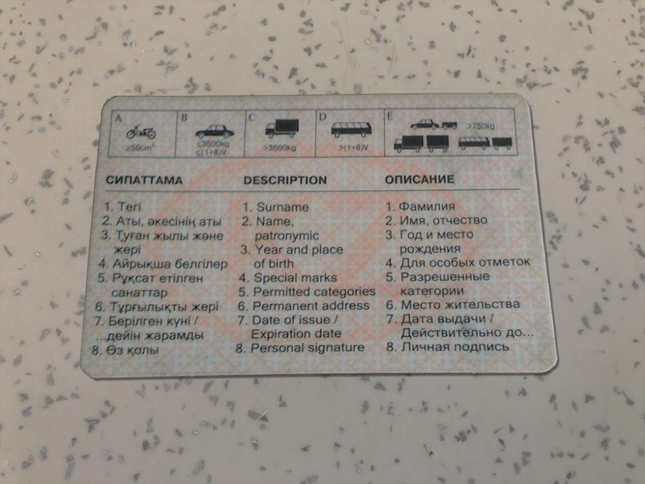 Kazakhstan-Driver-License-Template-