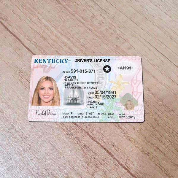 Kentucky-Driver-License-Template-
