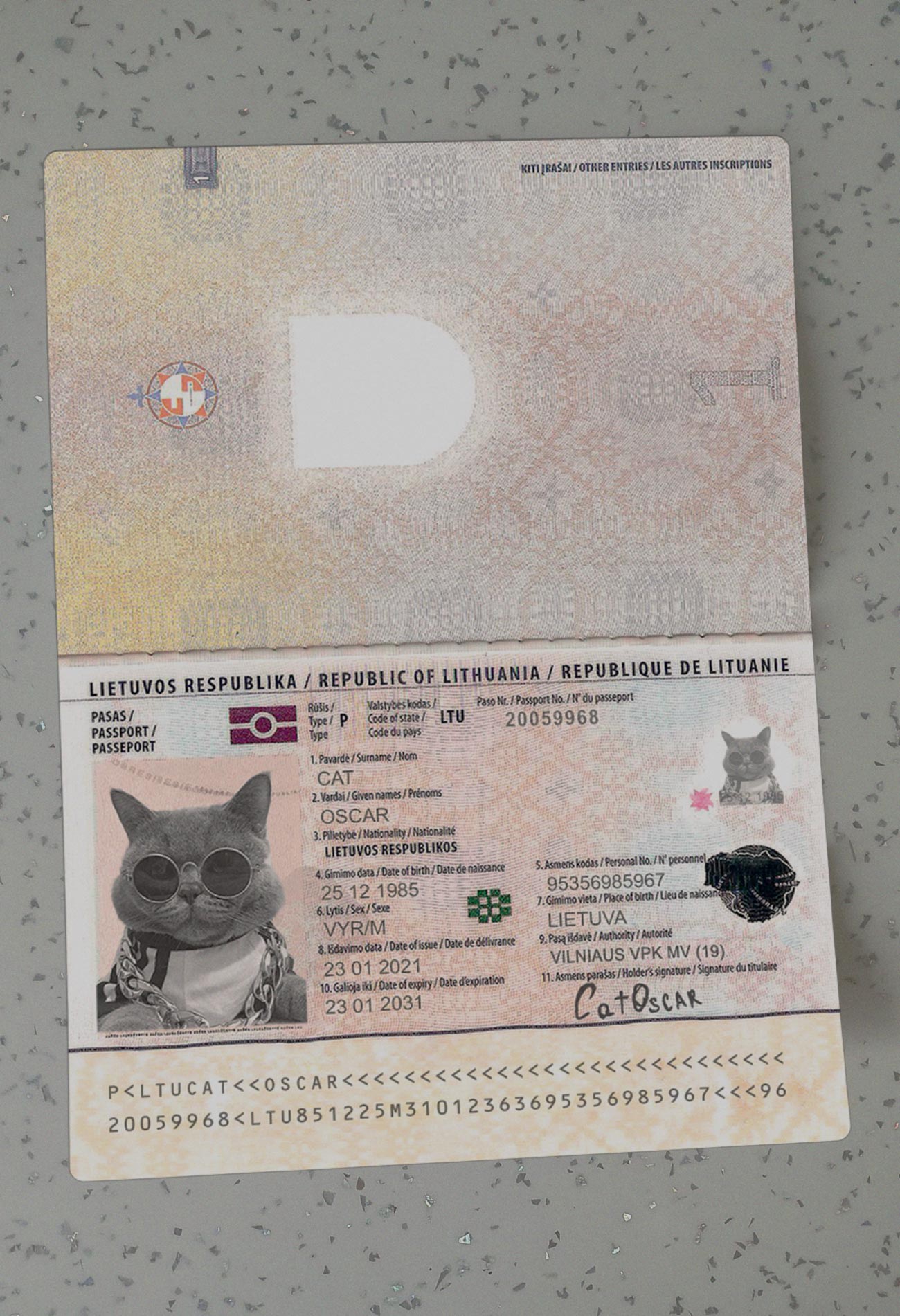 Lithuania-Passport-Template