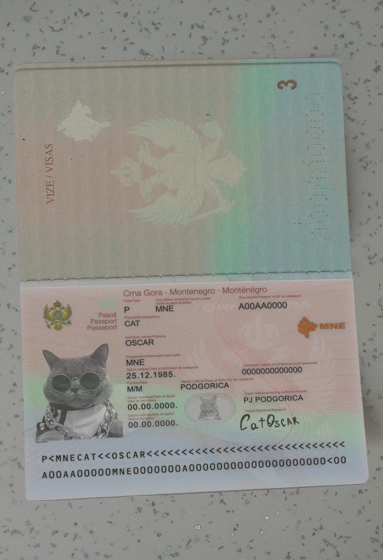 Montenegro-Passport-Template