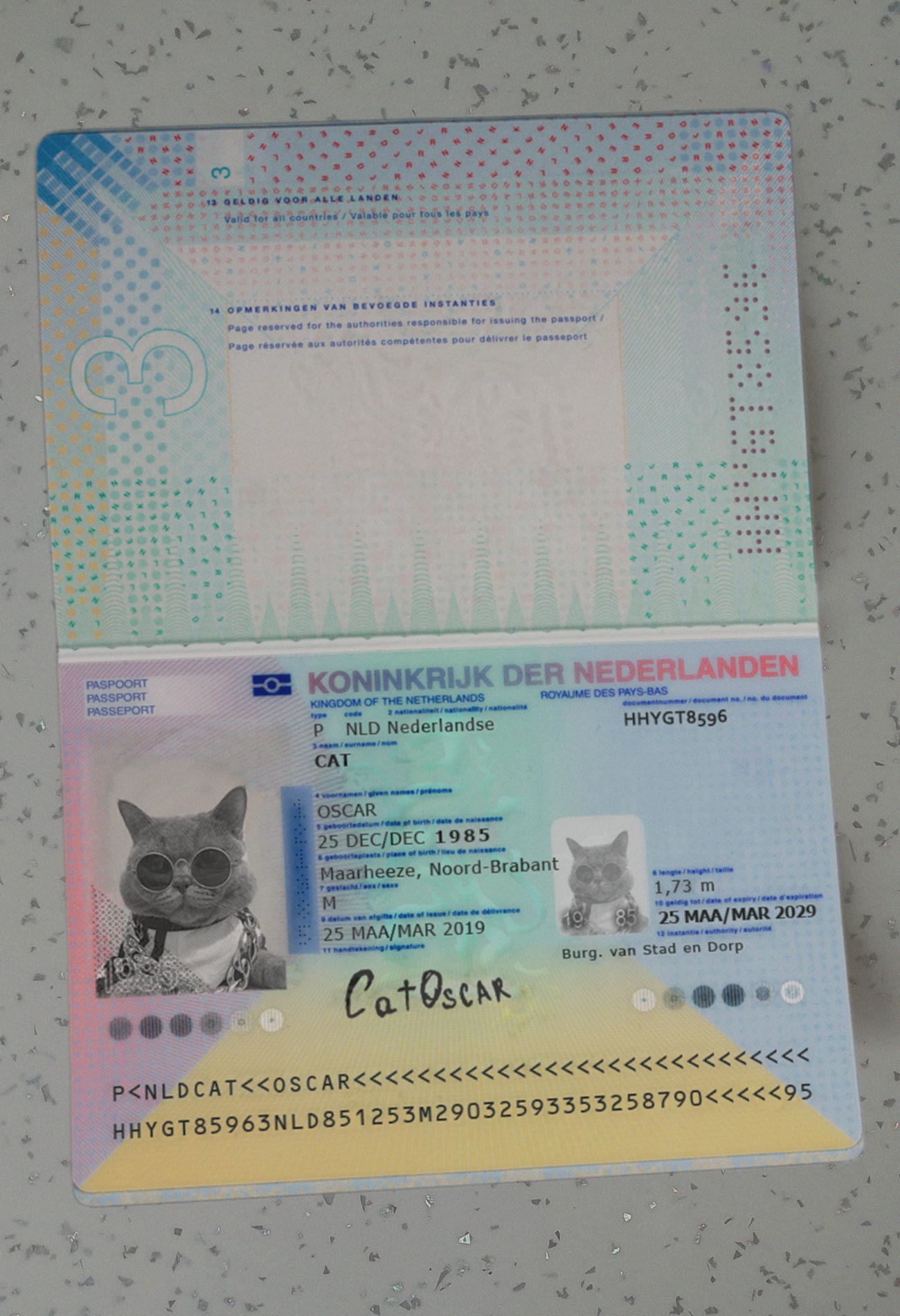 Netherlands-Passport-Template