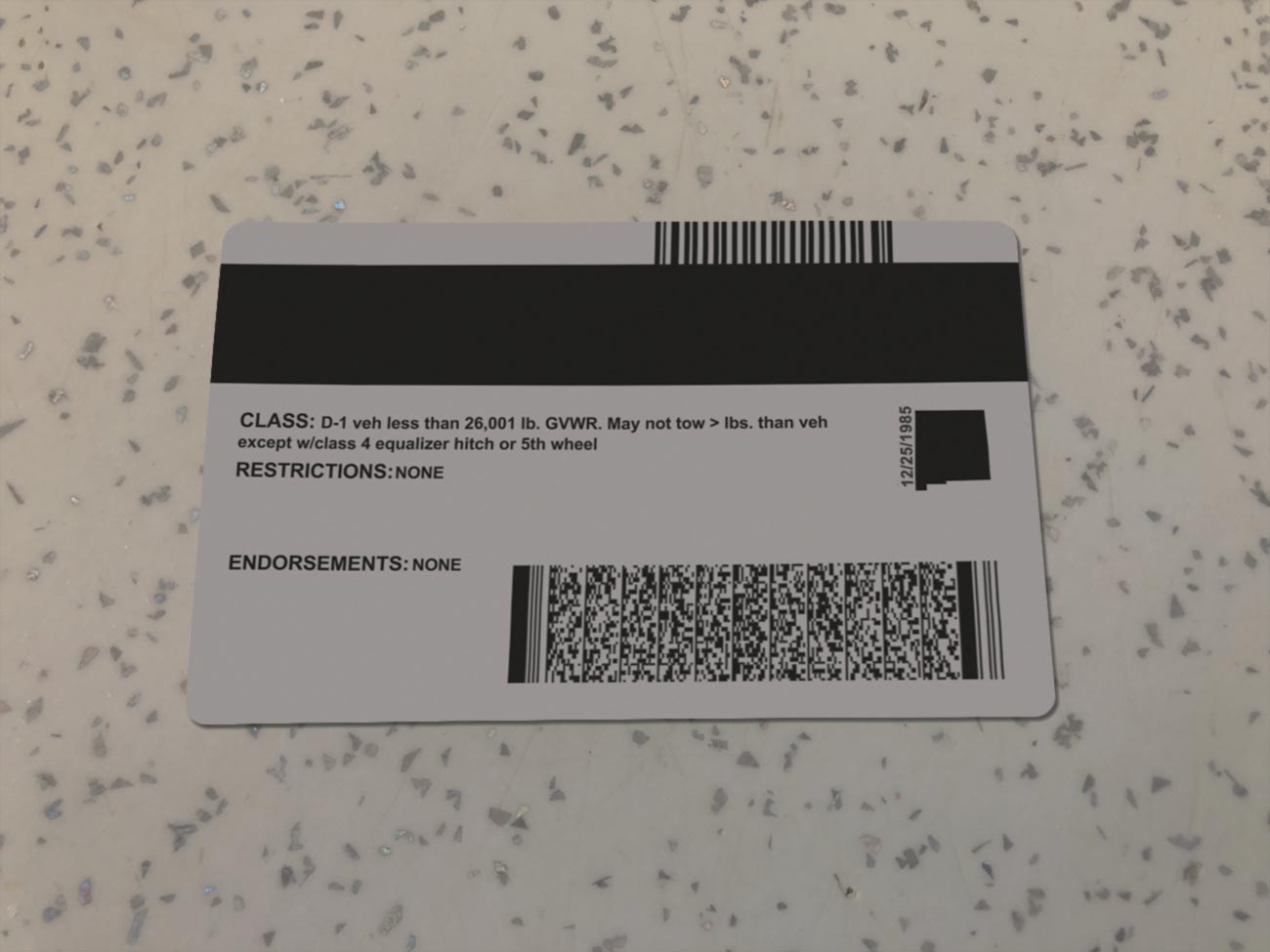 New-Mexico Driver License PSD Template - Image 2