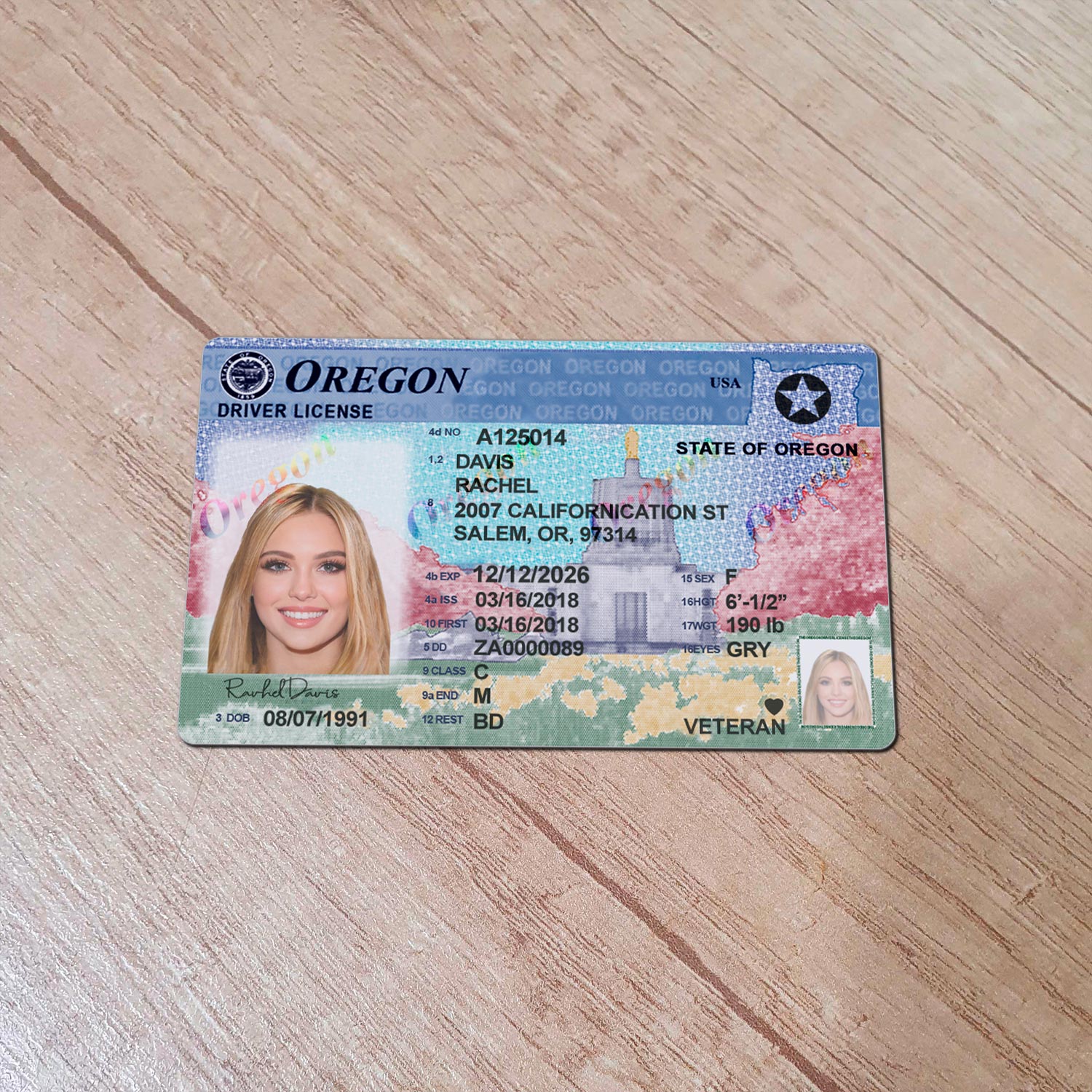 Load more Attachment Details Oregon-Driver-License-Template