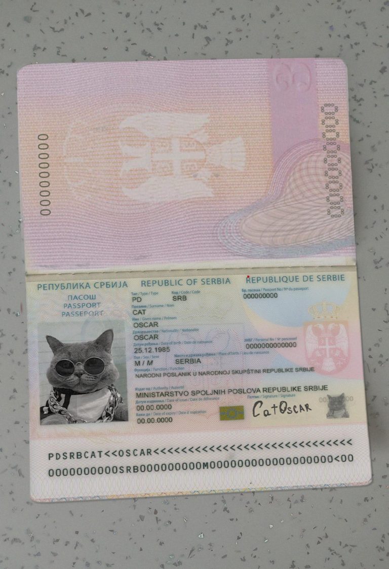 Serbia--Passport Template