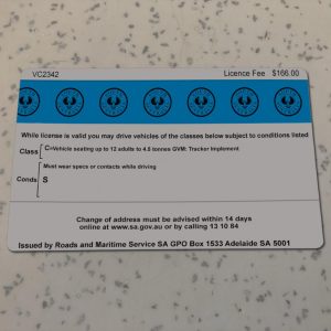 South-Australia-Driver-License-Template