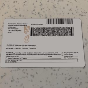 Tennessee-Driver-License-Template
