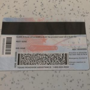 Texas Identity Card Template
