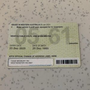 Western-Australia-Driver-License-Template